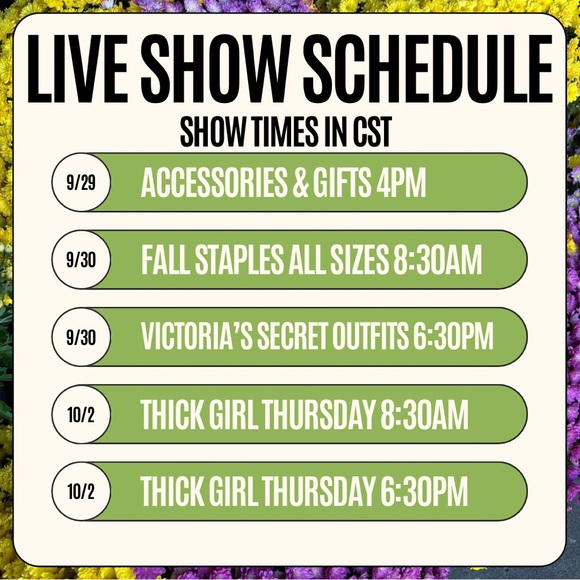 SHOW SCHEDULE! - Picture 1 of 17